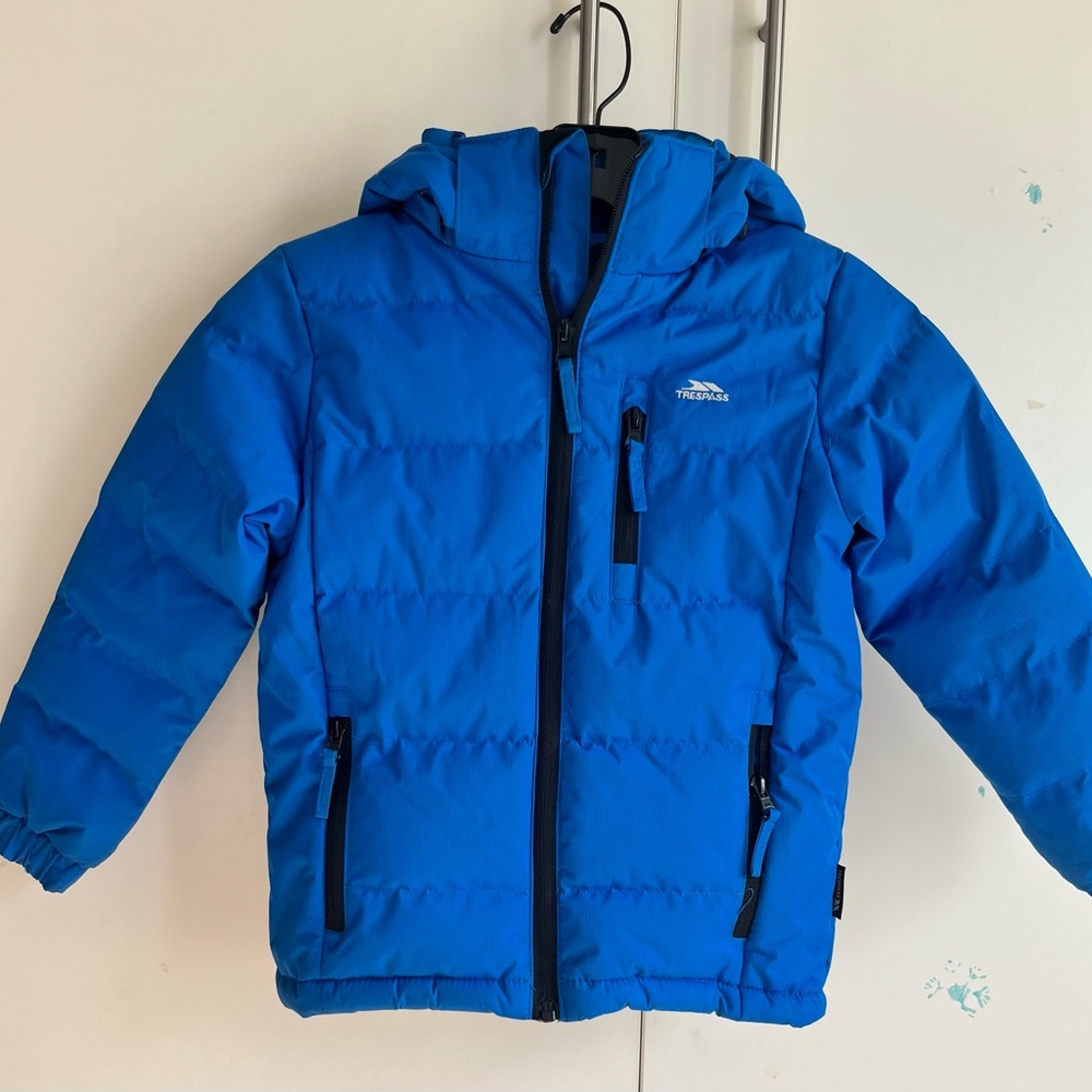 Trespass Vibrant Blue Jacket with Zip Pocket, 3-4T
